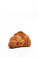 Croissant Close-Up on White Background
