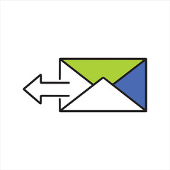 Email icon with outgoing arrow