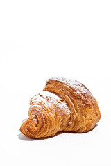 Croissant Close-Up on White Background