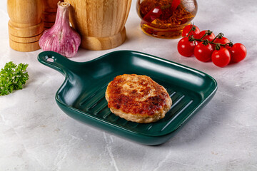 Fried salmon minced fish cutlet