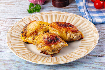 Roasted chicken thighs with spices