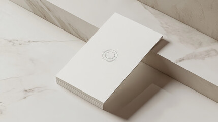 Clean white business card with sharp edges