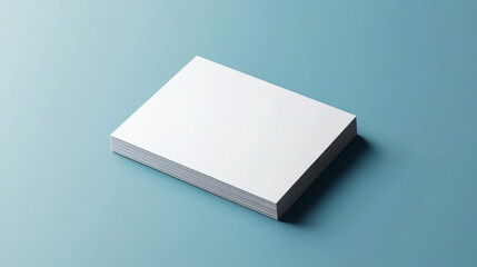 Clean white business card with sharp edges