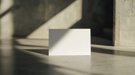 Clean white business card with sharp edges