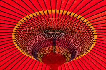 Traditional Japanese umbrella, bamboo umbrella