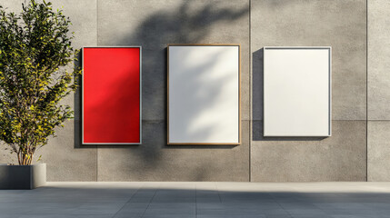 Realistic Outdoor Sign and Adhesive Post Collection
