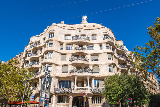 October 28, 2025: Casa Mila, aka La Pedrera, a Modernista building in Barcelona, Catalonia, Spain, was the last private residence designed by architect Antoni Gaudi and was built between 1906 and 1912