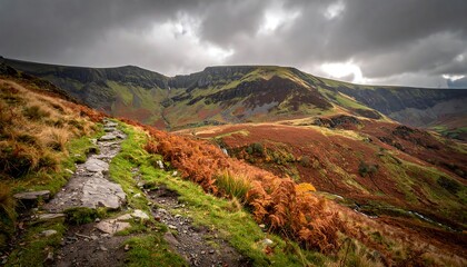 Scenic Autumn Hike Through the Peak District National Park.