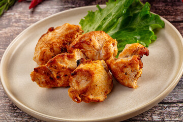 Grilled chicken meat kebab barbecue