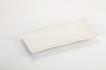 White ceramic empty plate dishware