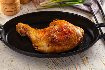 Roasted tasty hot chicken leg