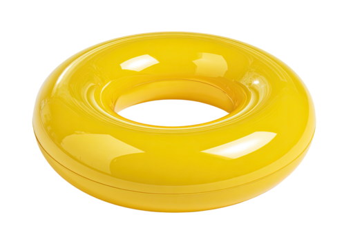 Bright yellow inflatable ring (2)