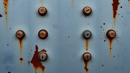 Metal Sheet with Locks Texture and Rust Details