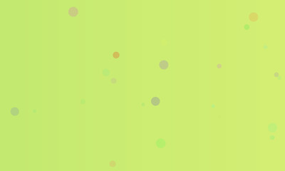 Soft pastel green background with scattered translucent circles and dots