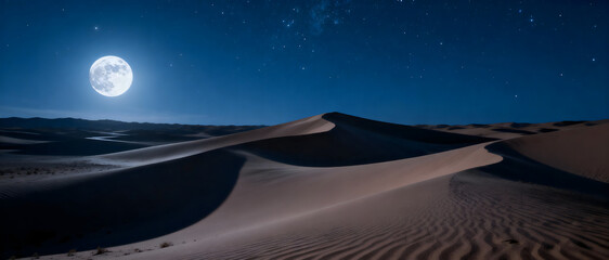 cosmic desert scene with milky way above