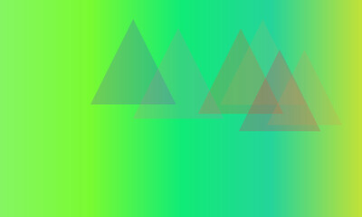 Geometric abstract background with overlapping translucent triangles in vibrant green and yellow gradient