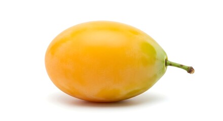 Ripe Yellow Passion Fruit Isolated on White Background.