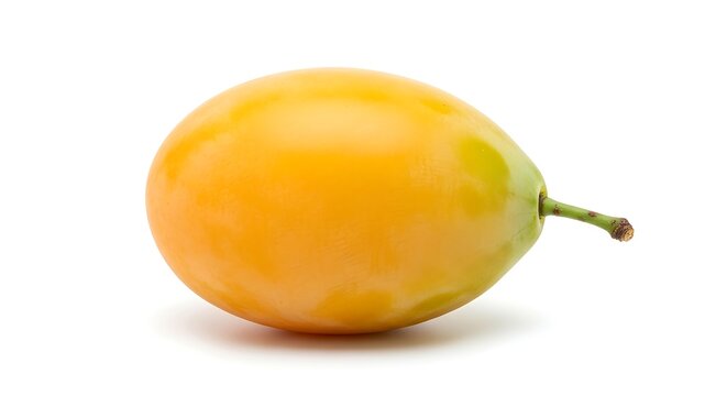 Ripe Yellow Passion Fruit Isolated on White Background.