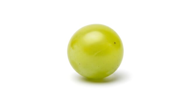 Single Green Grape Isolated on White Background. - Powered by Adobe