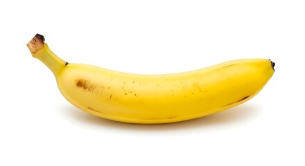Ripe Yellow Banana Isolated on White Background.