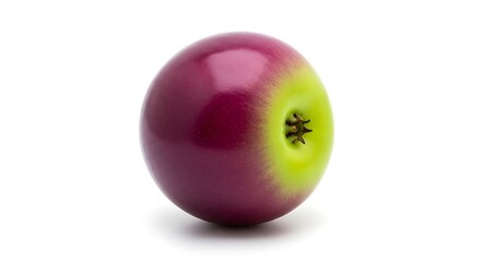 Vibrant Red and Green Apple Isolated on White Background.