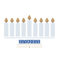 Hanukkah menora, Hanukia. simple traditional jewish Hannuka Menora in line minimalist style. eight days of hanukah miracle. Jewish holiday Hanuka