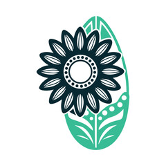 Floral Icon: Stylized Flower and Leaf Illustration Nature Icon Set Botanical and Weather Illustrations