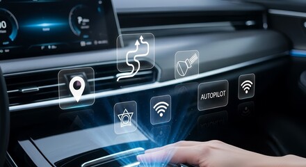 Experience the future with advanced autopilot technology in modern autonomous car