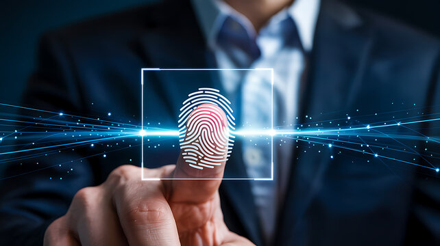 Businessman using virtual screen interface for global digital connection and future business development