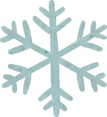 Watercolor Snowflake | Winter Christmas Clipart