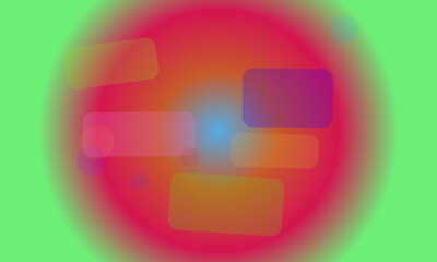 Abstract gradient background with rounded rectangles and circles