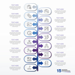 Infographic 15 steps for presentation.