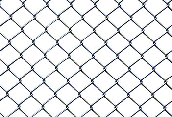Fototapeta premium Silver Chain Link Fence Texture Isolated on Transparent Background