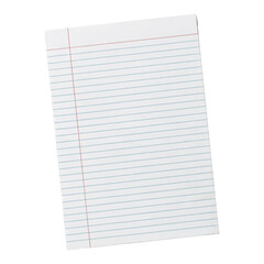 blank notebook page isolated