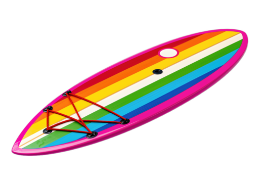 Vibrant Rainbow Colored Stand Up Paddle Board