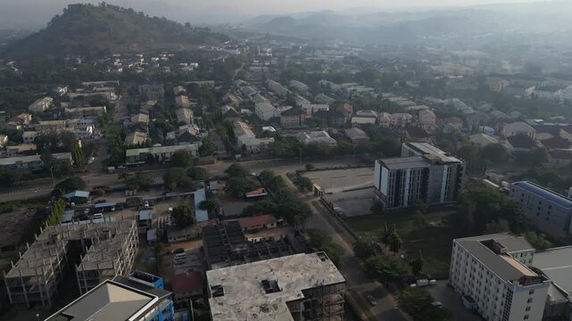 Aerial view of a developing African Urban Area-Abuja-Nigeria