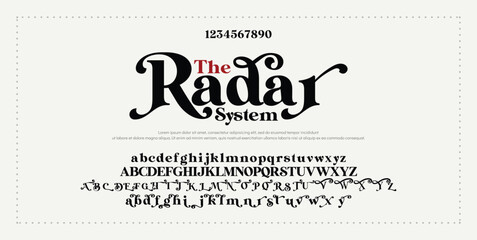 Vintage luxury wedding alphabet letters font. Typography elegant classic lettering serif fonts and number decorative logo retro with tails concept. vector illustration