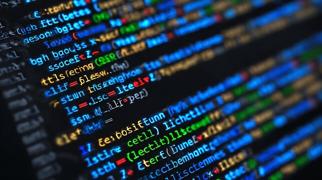 Code, HTML, php web programming source code. Abstract code background - 3d rendering