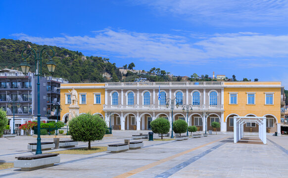 Zakynthos cityscape, a Greek island in the Ionian Sea.