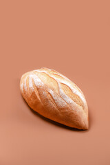 Rustic Fresh Loaf Isolated on Minimalist Background