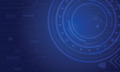 Abstract futuristic digital circuit blue background