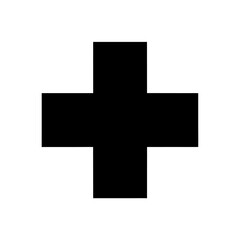 Obraz premium Accessible Medical Cross Symbol with Inclusive Design.