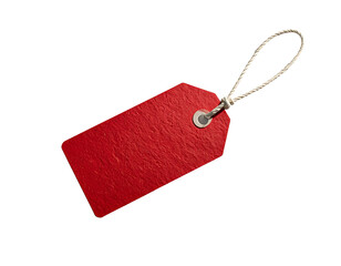  Blank Red Sale Tag with String for Discount and Gift Label Designs PNG