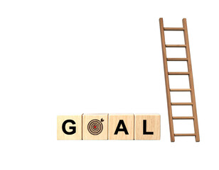  Climb to Success – Goal Blocks with Ladder PNG