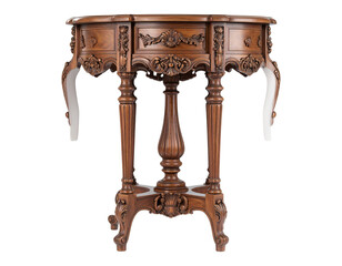 Elegant Antique Plant Stand – French Empire Style PNG