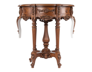 Elegant Antique Plant Stand – French Empire Style PNG