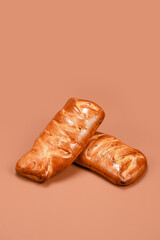 Homemade Filled Pastry Isolated on Neutral Background
