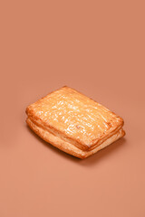 Homemade Filled Pastry Isolated on Neutral Background