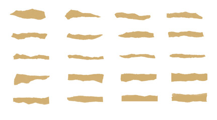 Brown Torn Paper Strips Collection