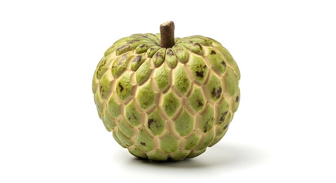 Fresh Custard Apple Fruit Isolated on White Background.